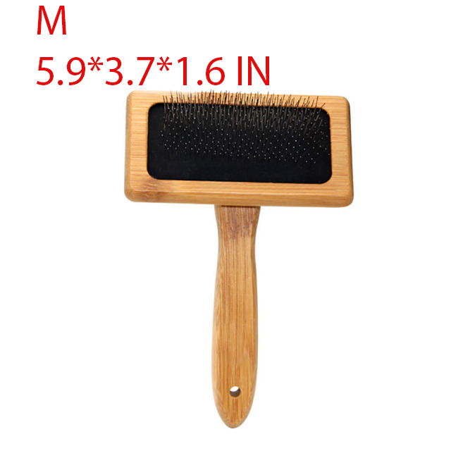 Natural Bamboo Handle Brush for Dogs and Cats