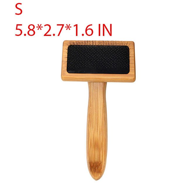 Natural Bamboo Handle Brush for Dogs and Cats