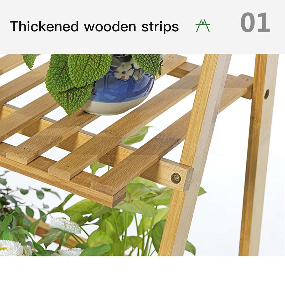 3-Tier Bamboo Hanging and Standing Plant Holder