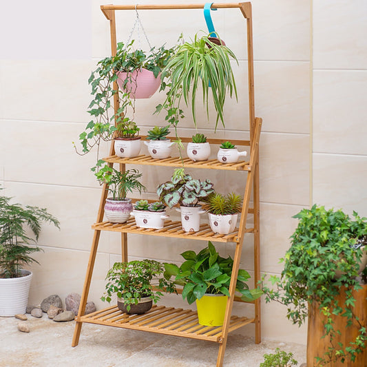 3-Tier Bamboo Hanging and Standing Plant Holder