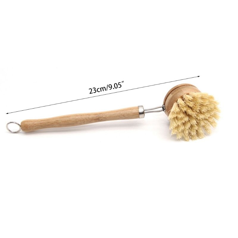 4-Pack Bamboo Kitchen and Dish Cleaning Brushes