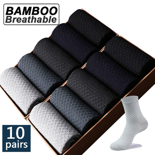 Bamboo Fiber Socks Men 10 Pairs