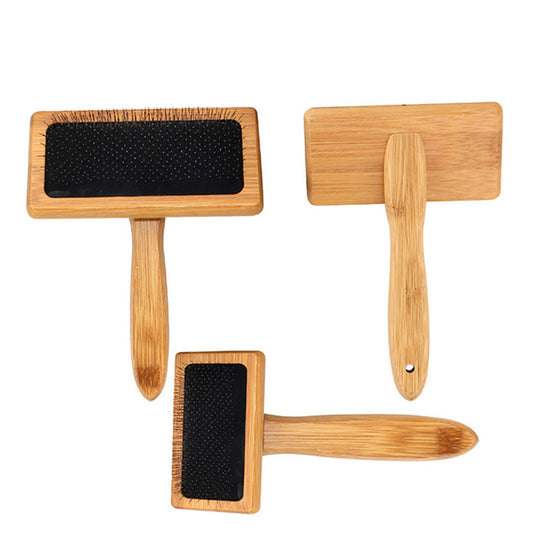 Natural Bamboo Handle Brush for Dogs and Cats